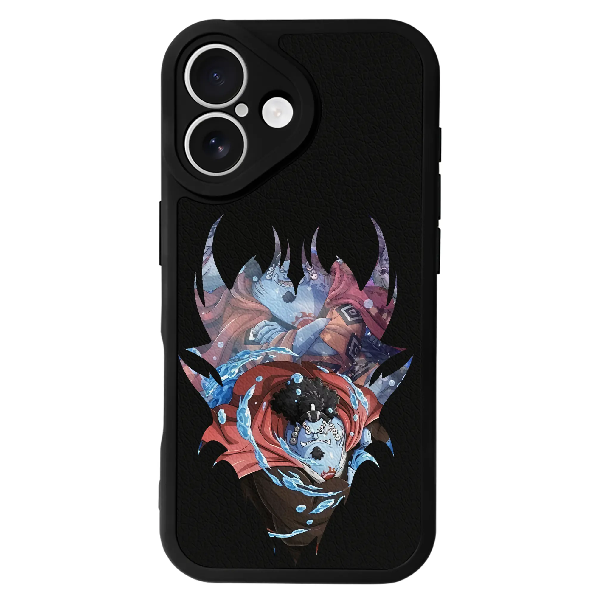 ワンピース グッズ ジンベエ - IPhone 16シリーズ対応 ・ シリコンスマホケース ・ レザー調 ・ 高精度フィット ・ 耐衝撃 ・ ワイヤレス充電対応 ・ 精密カット